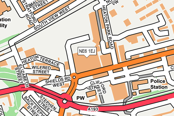 NE6 1EJ map - OS OpenMap – Local (Ordnance Survey) NE6 1EJ map - OS OpenMap – Local (Ordnance Survey)
