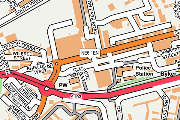 NE6 1EN map - OS OpenMap – Local (Ordnance Survey)