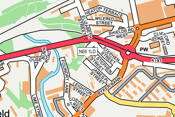 NE6 1LD map - OS OpenMap – Local (Ordnance Survey) NE6 1LD map - OS OpenMap – Local (Ordnance Survey)
