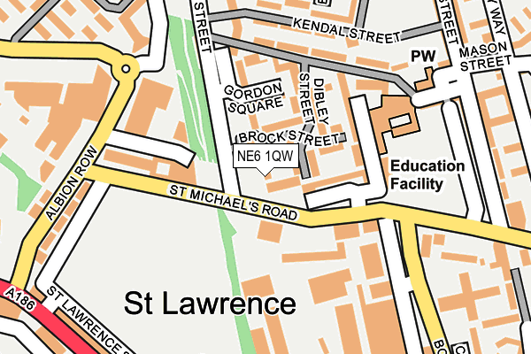NE6 1QW map - OS OpenMap – Local (Ordnance Survey) NE6 1QW map - OS OpenMap – Local (Ordnance Survey)