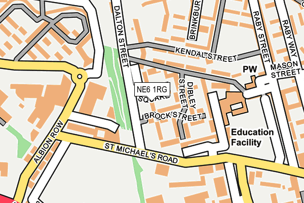 NE6 1RG map - OS OpenMap – Local (Ordnance Survey) NE6 1RG map - OS OpenMap – Local (Ordnance Survey)