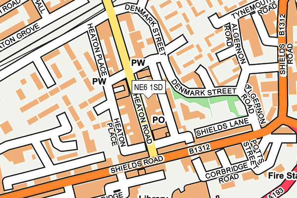 NE6 1SD map - OS OpenMap – Local (Ordnance Survey) NE6 1SD map - OS OpenMap – Local (Ordnance Survey)