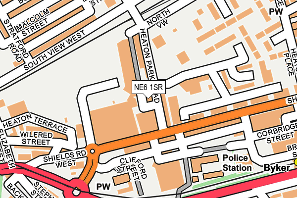 NE6 1SR map - OS OpenMap – Local (Ordnance Survey) NE6 1SR map - OS OpenMap – Local (Ordnance Survey)