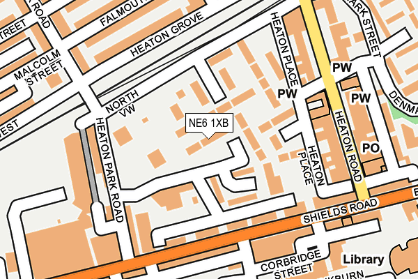 NE6 1XB map - OS OpenMap – Local (Ordnance Survey) NE6 1XB map - OS OpenMap – Local (Ordnance Survey)