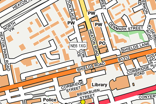 NE6 1XG map - OS OpenMap – Local (Ordnance Survey) NE6 1XG map - OS OpenMap – Local (Ordnance Survey)