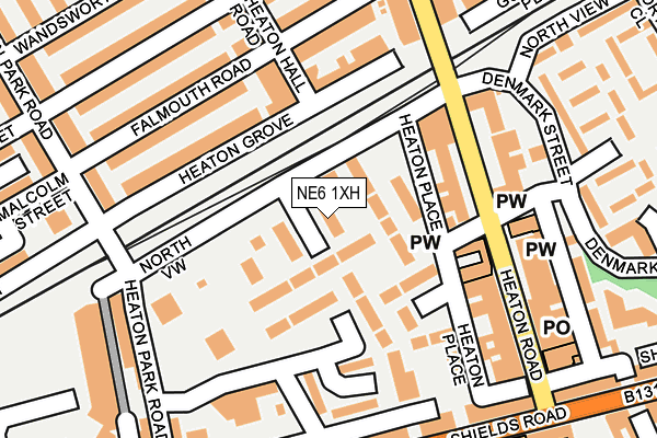 NE6 1XH map - OS OpenMap – Local (Ordnance Survey) NE6 1XH map - OS OpenMap – Local (Ordnance Survey)