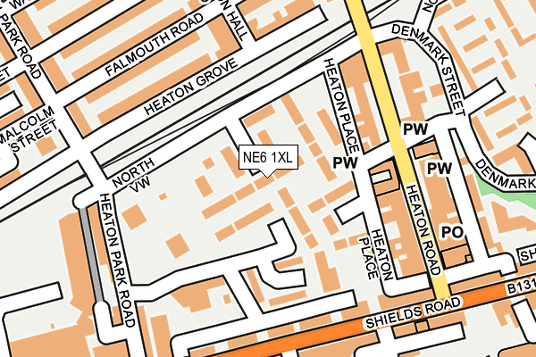 NE6 1XL map - OS OpenMap – Local (Ordnance Survey) NE6 1XL map - OS OpenMap – Local (Ordnance Survey)