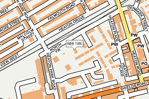 NE6 1XN map - OS OpenMap – Local (Ordnance Survey) NE6 1XN map - OS OpenMap – Local (Ordnance Survey)