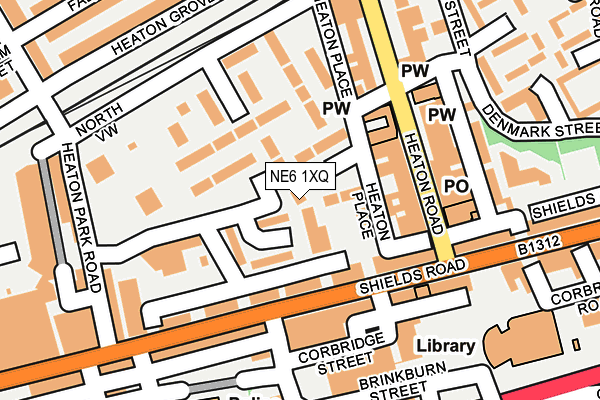 NE6 1XQ map - OS OpenMap – Local (Ordnance Survey) NE6 1XQ map - OS OpenMap – Local (Ordnance Survey)