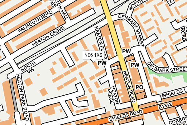 NE6 1XS map - OS OpenMap – Local (Ordnance Survey) NE6 1XS map - OS OpenMap – Local (Ordnance Survey)
