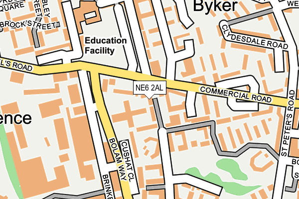 NE6 2AL map - OS OpenMap – Local (Ordnance Survey) NE6 2AL map - OS OpenMap – Local (Ordnance Survey)