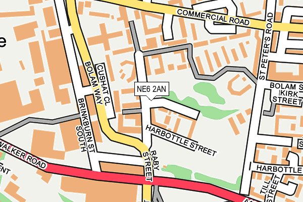 NE6 2AN map - OS OpenMap – Local (Ordnance Survey) NE6 2AN map - OS OpenMap – Local (Ordnance Survey)