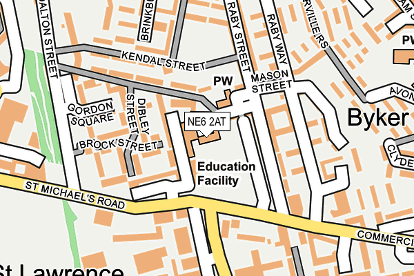 NE6 2AT map - OS OpenMap – Local (Ordnance Survey) NE6 2AT map - OS OpenMap – Local (Ordnance Survey)