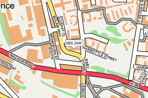 NE6 2AW map - OS OpenMap – Local (Ordnance Survey) NE6 2AW map - OS OpenMap – Local (Ordnance Survey)