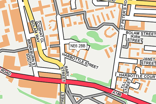 NE6 2BB map - OS OpenMap – Local (Ordnance Survey) NE6 2BB map - OS OpenMap – Local (Ordnance Survey)