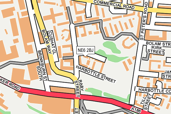 NE6 2BJ map - OS OpenMap – Local (Ordnance Survey) NE6 2BJ map - OS OpenMap – Local (Ordnance Survey)