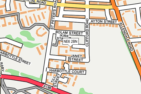 NE6 2BN map - OS OpenMap – Local (Ordnance Survey) NE6 2BN map - OS OpenMap – Local (Ordnance Survey)