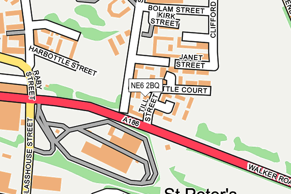 NE6 2BQ map - OS OpenMap – Local (Ordnance Survey) NE6 2BQ map - OS OpenMap – Local (Ordnance Survey)