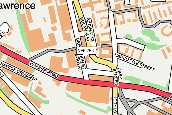 NE6 2BU map - OS OpenMap – Local (Ordnance Survey) NE6 2BU map - OS OpenMap – Local (Ordnance Survey)