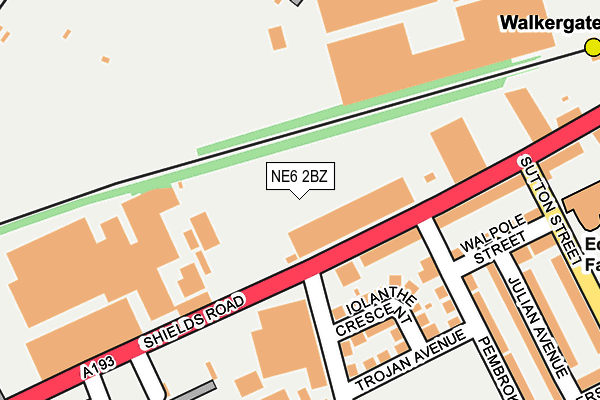 NE6 2BZ map - OS OpenMap – Local (Ordnance Survey) NE6 2BZ map - OS OpenMap – Local (Ordnance Survey)