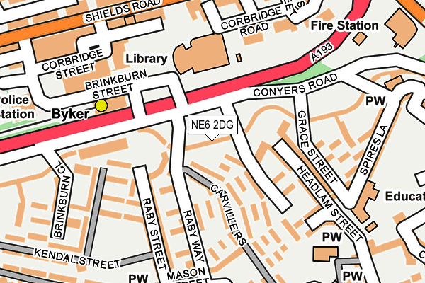 NE6 2DG map - OS OpenMap – Local (Ordnance Survey) NE6 2DG map - OS OpenMap – Local (Ordnance Survey)