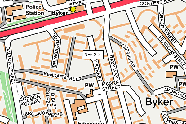 NE6 2DJ map - OS OpenMap – Local (Ordnance Survey) NE6 2DJ map - OS OpenMap – Local (Ordnance Survey)