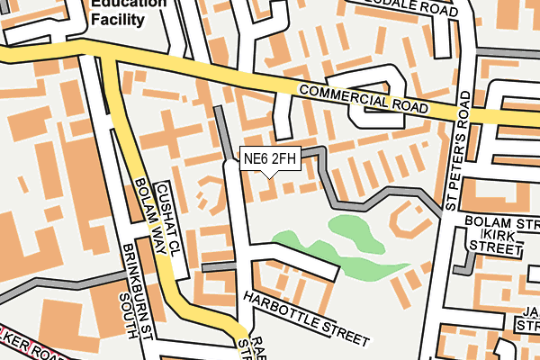 NE6 2FH map - OS OpenMap – Local (Ordnance Survey) NE6 2FH map - OS OpenMap – Local (Ordnance Survey)