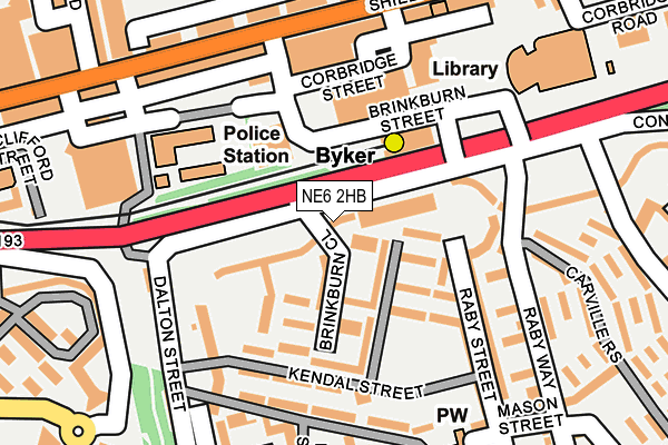 NE6 2HB map - OS OpenMap – Local (Ordnance Survey) NE6 2HB map - OS OpenMap – Local (Ordnance Survey)