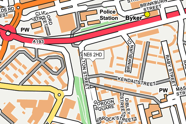 NE6 2HD map - OS OpenMap – Local (Ordnance Survey) NE6 2HD map - OS OpenMap – Local (Ordnance Survey)