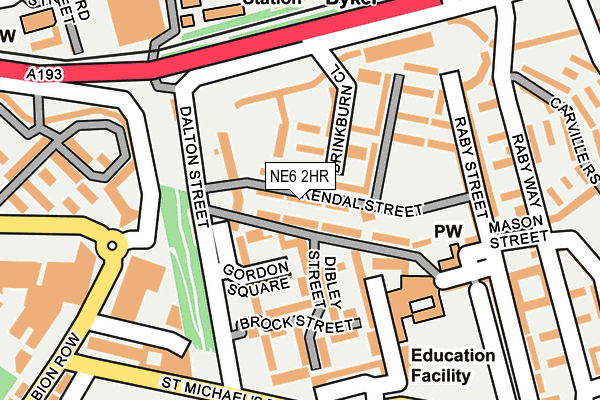 NE6 2HR map - OS OpenMap – Local (Ordnance Survey) NE6 2HR map - OS OpenMap – Local (Ordnance Survey)