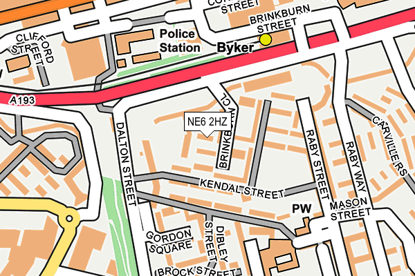 NE6 2HZ map - OS OpenMap – Local (Ordnance Survey) NE6 2HZ map - OS OpenMap – Local (Ordnance Survey)