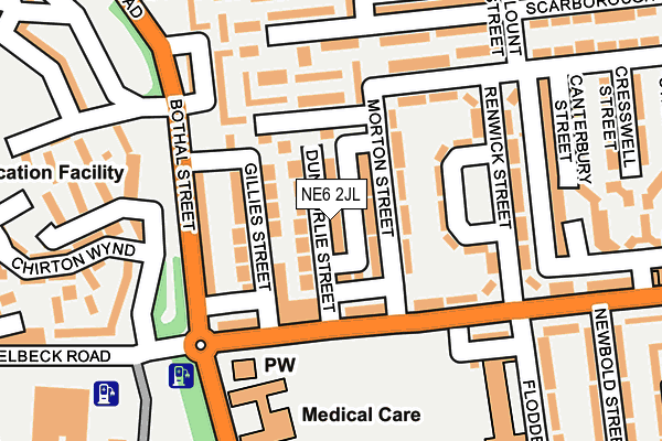 NE6 2JL map - OS OpenMap – Local (Ordnance Survey) NE6 2JL map - OS OpenMap – Local (Ordnance Survey)