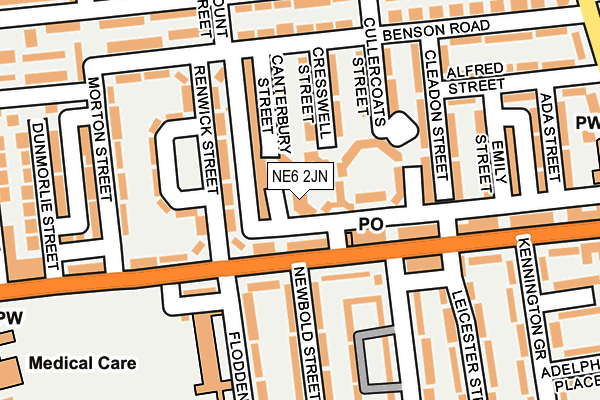 NE6 2JN map - OS OpenMap – Local (Ordnance Survey) NE6 2JN map - OS OpenMap – Local (Ordnance Survey)