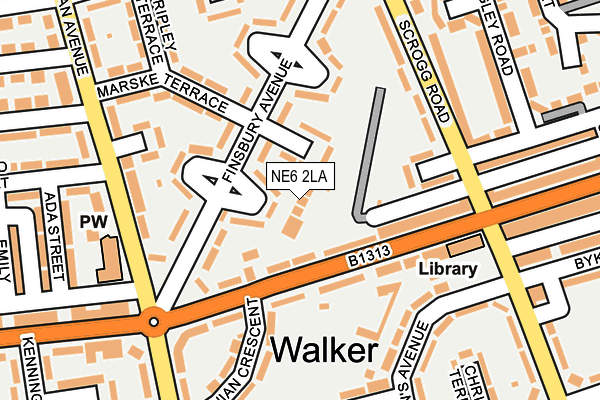 NE6 2LA map - OS OpenMap – Local (Ordnance Survey) NE6 2LA map - OS OpenMap – Local (Ordnance Survey)