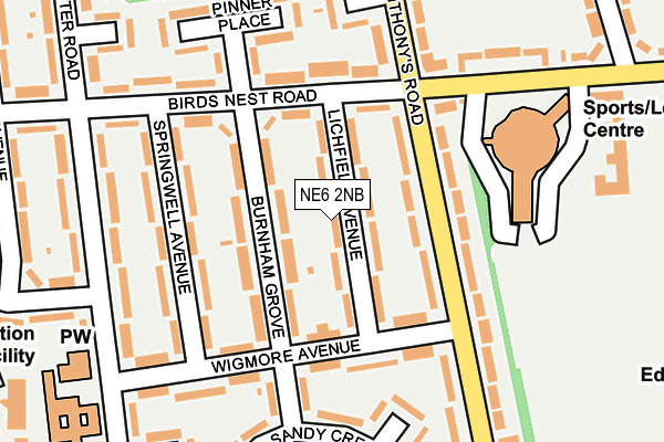 NE6 2NB map - OS OpenMap – Local (Ordnance Survey) NE6 2NB map - OS OpenMap – Local (Ordnance Survey)