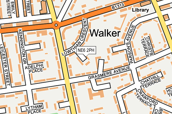 NE6 2PH map - OS OpenMap – Local (Ordnance Survey) NE6 2PH map - OS OpenMap – Local (Ordnance Survey)