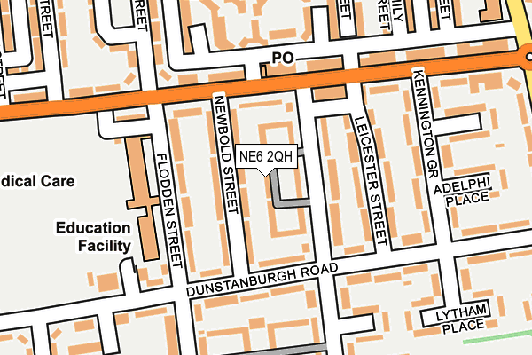 NE6 2QH map - OS OpenMap – Local (Ordnance Survey) NE6 2QH map - OS OpenMap – Local (Ordnance Survey)