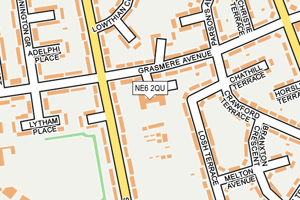 NE6 2QU map - OS OpenMap – Local (Ordnance Survey) NE6 2QU map - OS OpenMap – Local (Ordnance Survey)