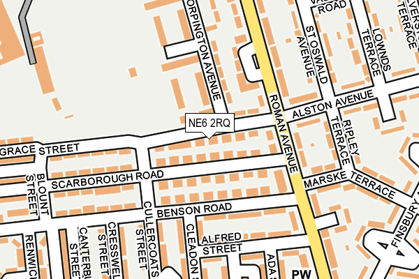 NE6 2RQ map - OS OpenMap – Local (Ordnance Survey) NE6 2RQ map - OS OpenMap – Local (Ordnance Survey)