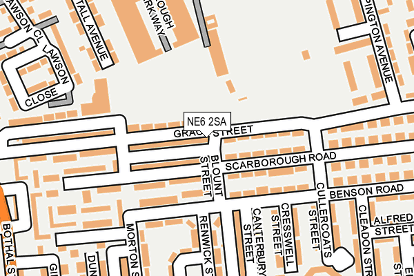 NE6 2SA map - OS OpenMap – Local (Ordnance Survey) NE6 2SA map - OS OpenMap – Local (Ordnance Survey)