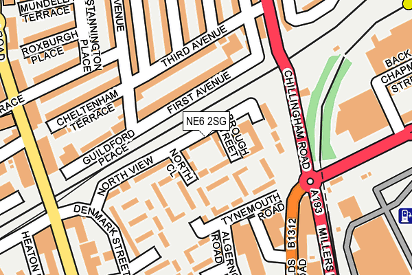 NE6 2SG map - OS OpenMap – Local (Ordnance Survey) NE6 2SG map - OS OpenMap – Local (Ordnance Survey)