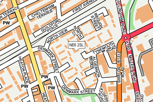 NE6 2SL map - OS OpenMap – Local (Ordnance Survey) NE6 2SL map - OS OpenMap – Local (Ordnance Survey)