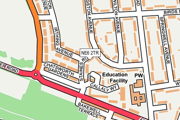 NE6 2TR map - OS OpenMap – Local (Ordnance Survey) NE6 2TR map - OS OpenMap – Local (Ordnance Survey)