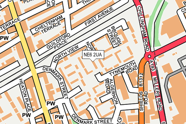 NE6 2UA map - OS OpenMap – Local (Ordnance Survey) NE6 2UA map - OS OpenMap – Local (Ordnance Survey)