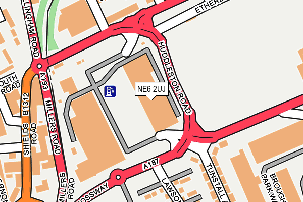 NE6 2UJ map - OS OpenMap – Local (Ordnance Survey) NE6 2UJ map - OS OpenMap – Local (Ordnance Survey)