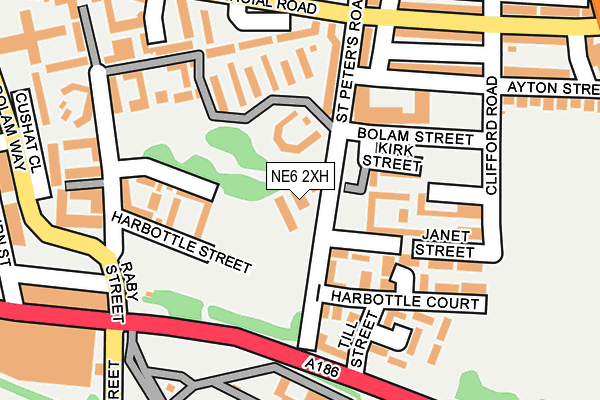 NE6 2XH map - OS OpenMap – Local (Ordnance Survey) NE6 2XH map - OS OpenMap – Local (Ordnance Survey)