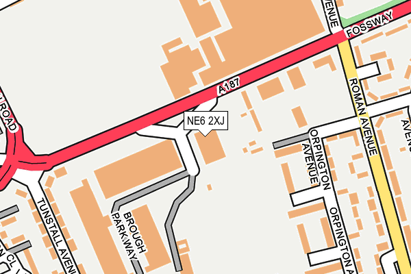 NE6 2XJ map - OS OpenMap – Local (Ordnance Survey) NE6 2XJ map - OS OpenMap – Local (Ordnance Survey)