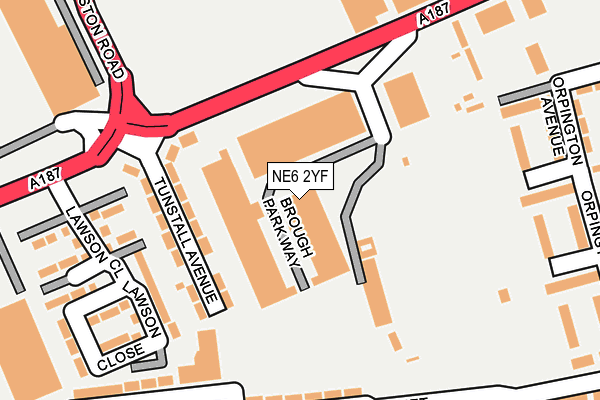 NE6 2YF map - OS OpenMap – Local (Ordnance Survey) NE6 2YF map - OS OpenMap – Local (Ordnance Survey)