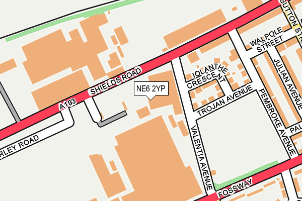 NE6 2YP map - OS OpenMap – Local (Ordnance Survey) NE6 2YP map - OS OpenMap – Local (Ordnance Survey)