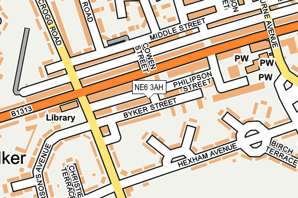 NE6 3AH map - OS OpenMap – Local (Ordnance Survey) NE6 3AH map - OS OpenMap – Local (Ordnance Survey)